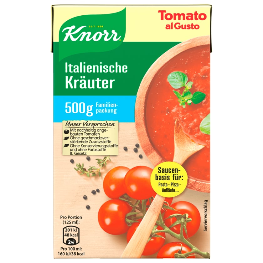 Knorr Tomato al Gusto Italienische Kräuter 500g